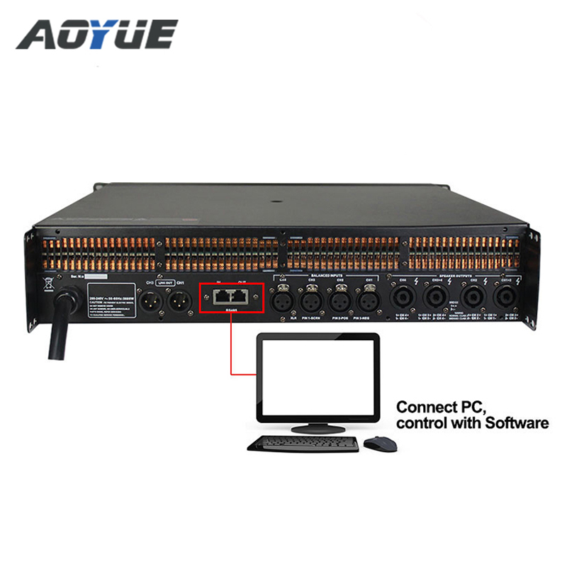 DSP10000Q Amplificador de potencia de audio del módulo DSP de pantalla táctil 