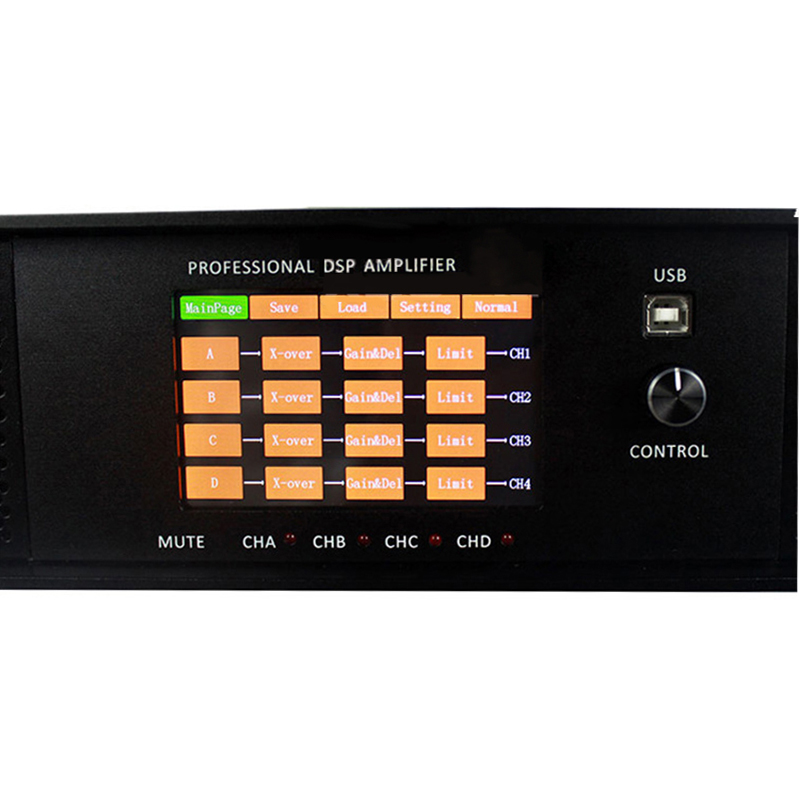 DSP6000Q Amplificador de potencia de audio profesional de 4 canales con DSP